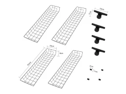 Set de Dos Cestas de Alambre de Metal Multiusos para Ropa 83 x 38 x 8 cm FRG34-P02 SoBuy ES