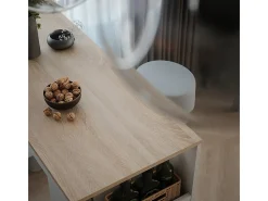 Set de mesa de bar blanco/sonoma 45x110x106 repose