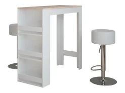 Set de mesa de bar blanco/sonoma 45x110x106 repose