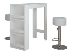 Set de mesa de bar blanco 45x110x106 repose