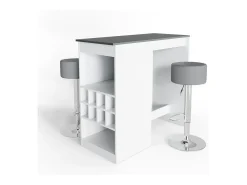 Set de mesa de bar blanco/antracita 115x50x104.6 ross