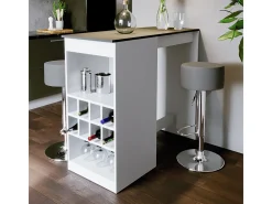 Set de mesa de bar blanco/antracita 115x50x104.6 ross