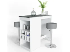 Set de mesa de bar blanco/antracita 115x50x104.6 ross