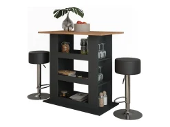 Set de mesa de bar oro power roble/antracita 110x65x106 repose