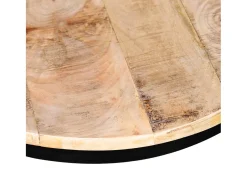 Set de mesa de centro redondas 2 unidades madera de mango 40/50 cm