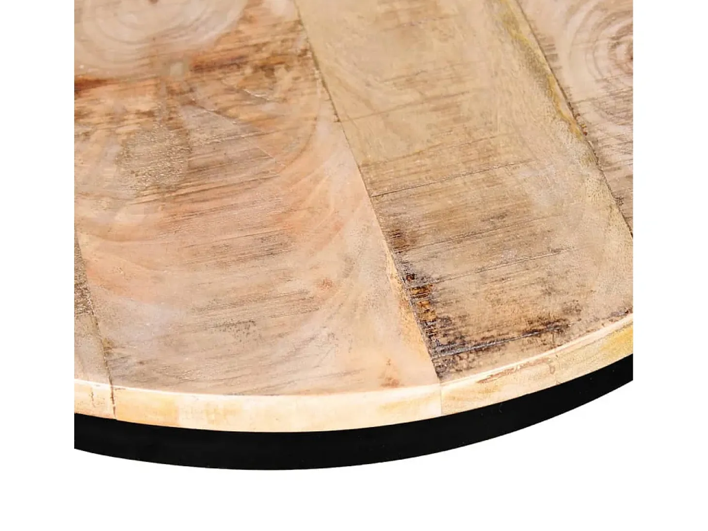 Set de mesa de centro redondas 2 unidades madera de mango 40/50 cm
