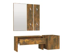 Set de muebles de recibidor madera contrachapada roble ahumado ES373174