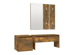 Set de muebles de recibidor madera contrachapada roble ahumado ES896623
