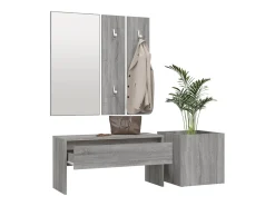 Set de muebles de recibidor madera contrachapada gris Sonoma ES731490