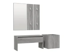 Set de muebles de recibidor madera contrachapada gris Sonoma ES731490