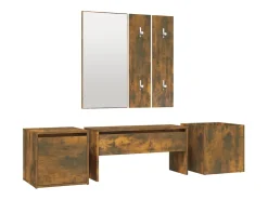 Set de muebles de recibidor madera contrachapada roble ahumado ES783877