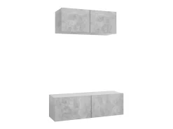 Set de Muebles para TV 2 pzas madera ingeniería gris hormigón ES10541