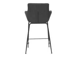 Set de 2 taburetes de cocina de tela gris antracita 65 cm CARLIE