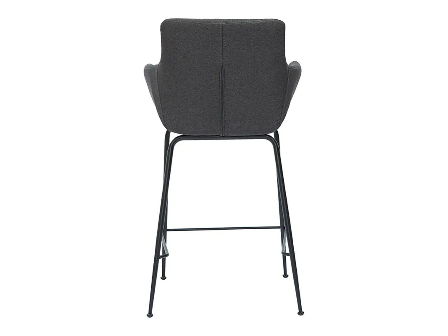 Set de 2 taburetes de cocina de tela gris antracita 65 cm CARLIE