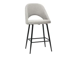 Set de 2 taburetes de cocina efecto aterciopelado texturizado gris 65 cm COSETTE