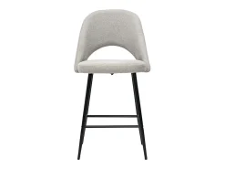 Set de 2 taburetes de cocina efecto aterciopelado texturizado gris 65 cm COSETTE