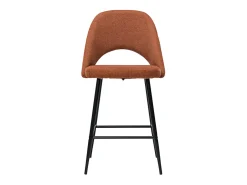 Set de 2 taburetes de cocina efecto aterciopelado texturizado terracota 65 cm COSETTE