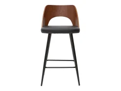 Set de 2 taburetes de cocina de diseño negro y nogal 66,5 cm FALCOM