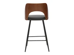 Set de 2 taburetes de cocina de diseño negro y nogal 66,5 cm FALCOM