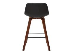 Set de 2 taburetes de cocina de diseño negro y nogal 65 cm NONIE