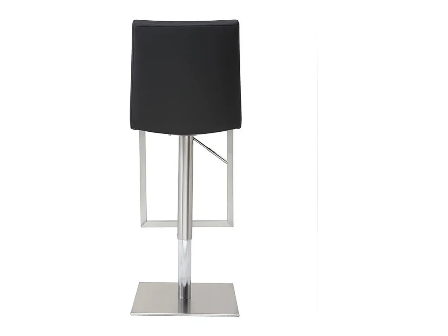 Set de 2 taburetes de cocina regulables negros con acero cromado KYLE