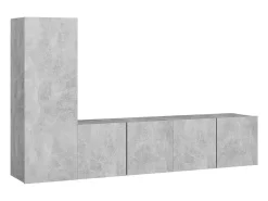 Set Muebles para TV TV 3 pzas madera ingeniería gris hormigón ES50165