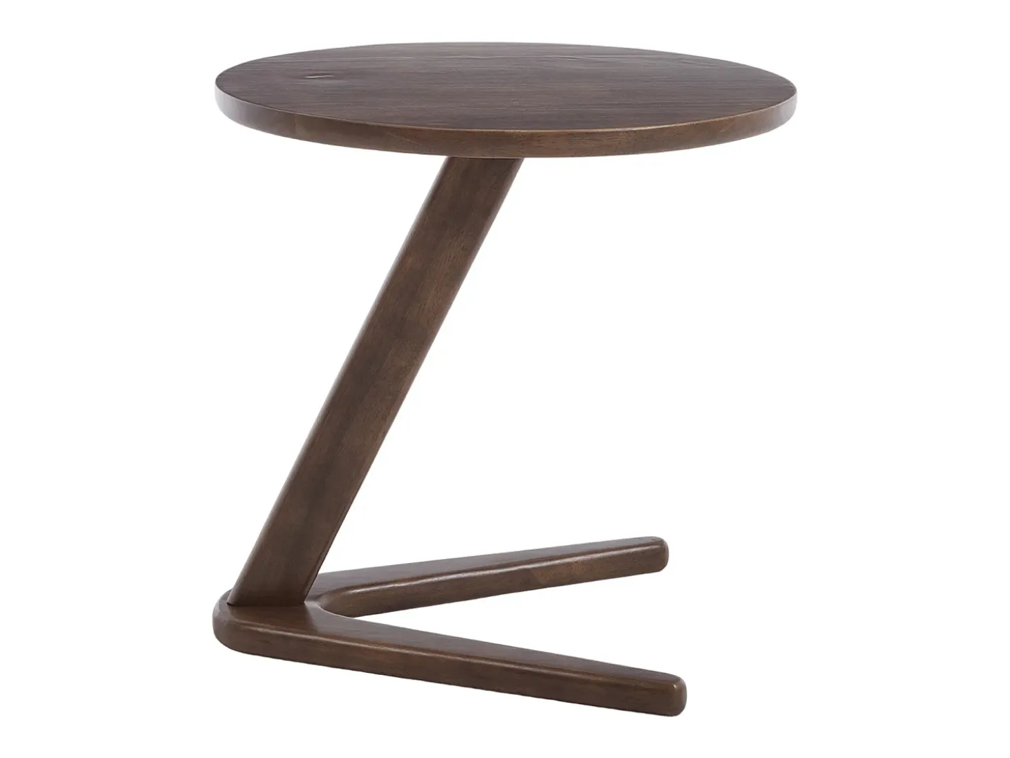 Sienna - Mesa auxiliar rodante con estructura en Z reforzada, se desliza bajo el sofá, madera maciza 50×44 cm, ideal para salón, dormitorio o balcón