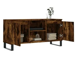 Sigtrud Mueble de TV madera de ingeniería roble ahumado 104x35x50 cm