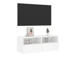 Sil Mueble de pared para TV madera de ingeniería blanco 80x30x30 cm