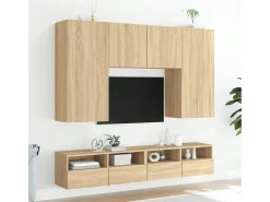 Sil Mueble de pared TV madera ingeniería roble Sonoma 100x30x30 cm