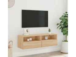 Sil Mueble de pared TV madera ingeniería roble Sonoma 100x30x30 cm