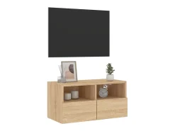 Sil Mueble de TV de pared madera ingeniería roble Sonoma 60x30x30cm