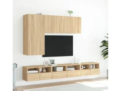 Sil Mueble de TV de pared madera ingeniería roble Sonoma 60x30x30cm