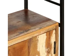 Sildor Estantería de 4 niveles madera maciza reciclada 80x30x180 cm