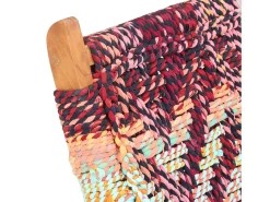 Silla chindi plegable de tela multicolor
