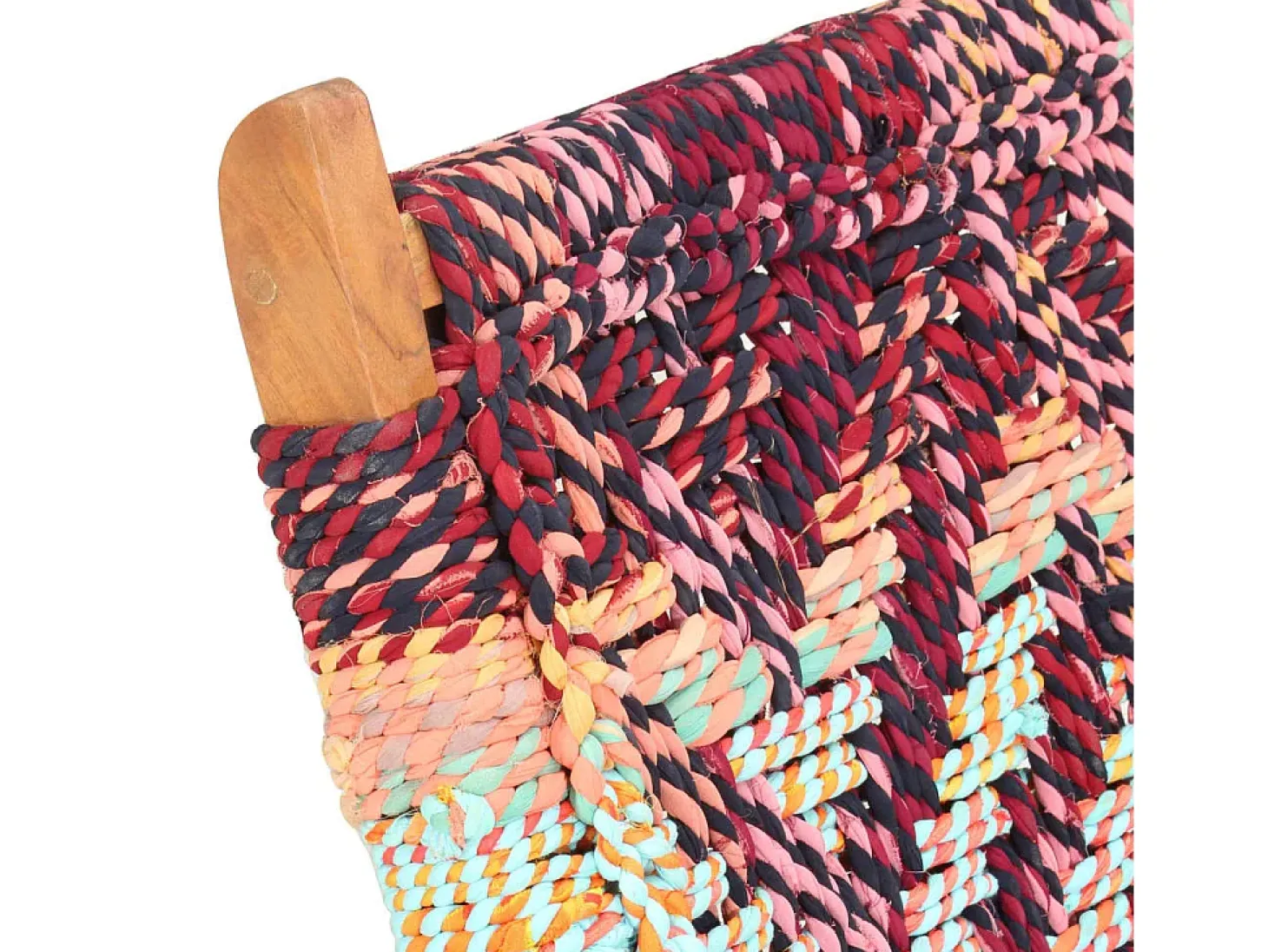 Silla chindi plegable de tela multicolor