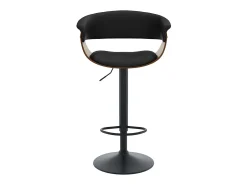 Silla de bar ajustable 59/81 cm en cuero artificial negro - Basile