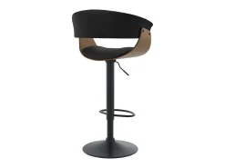 Silla de bar ajustable 59/81 cm en cuero artificial negro - Basile
