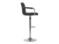 Silla de bar de tela gris oscuro