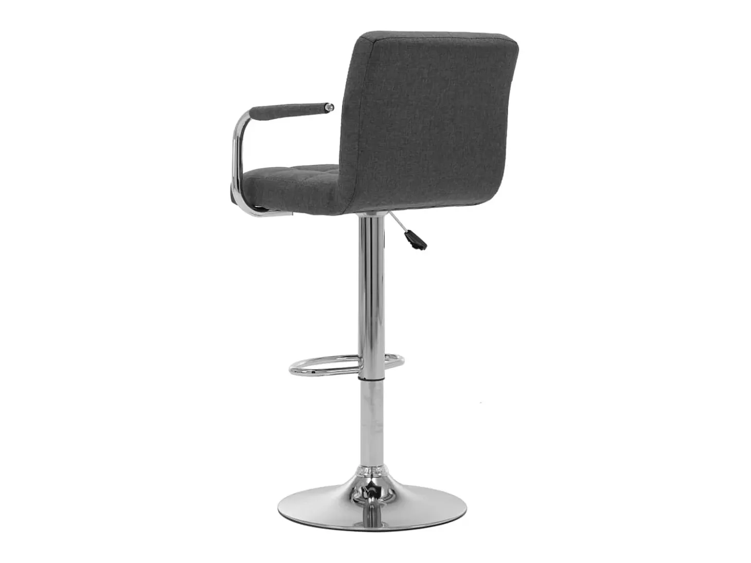 Silla de bar de tela gris oscuro