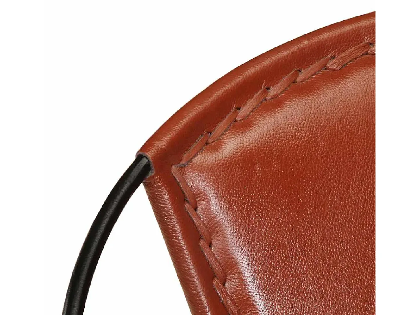 Silla de cuero auténtico marrón