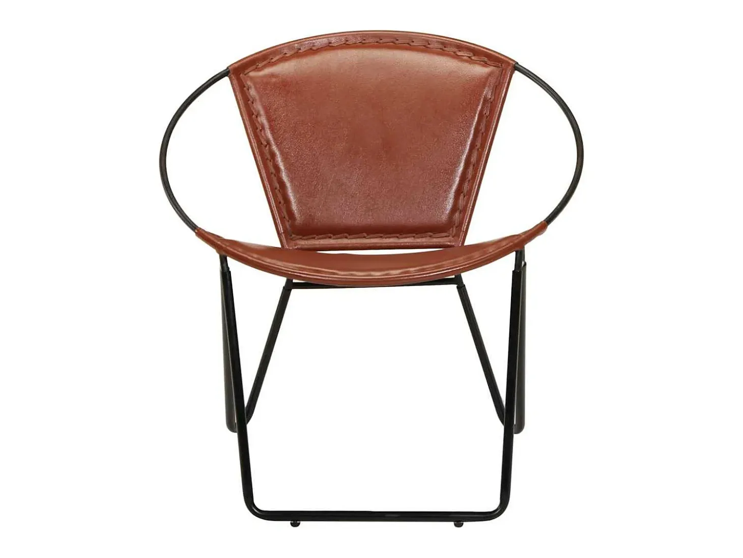 Silla de cuero auténtico marrón