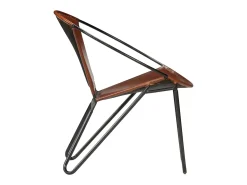 Silla de cuero auténtico marrón