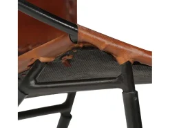 Silla de cuero auténtico marrón