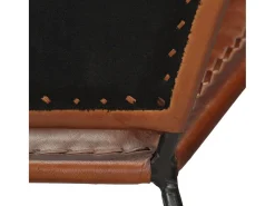 Silla de cuero auténtico marrón