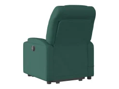 Silla de masaje reclinable de pie de tela verde oscura SHL2214