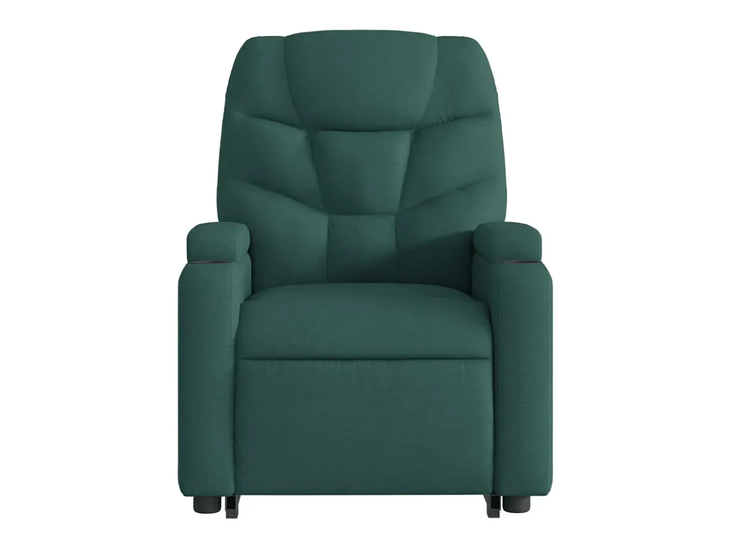 Silla de masaje reclinable de pie de tela verde oscura SHL2214