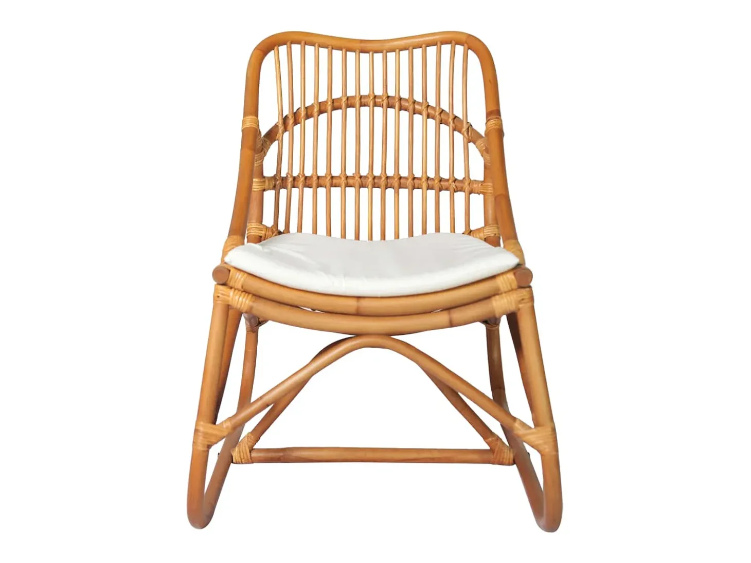 Silla de ratán lino marrón claro