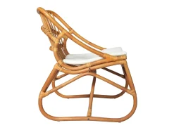 Silla de ratán lino marrón claro