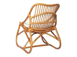 Silla de ratán lino marrón claro